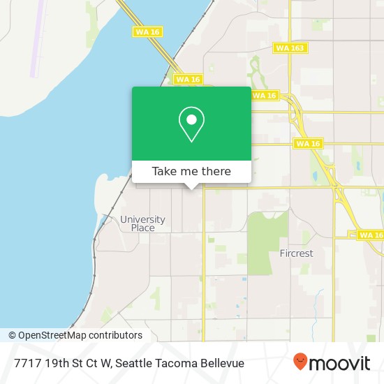 Mapa de 7717 19th St Ct W, Tacoma, WA 98466