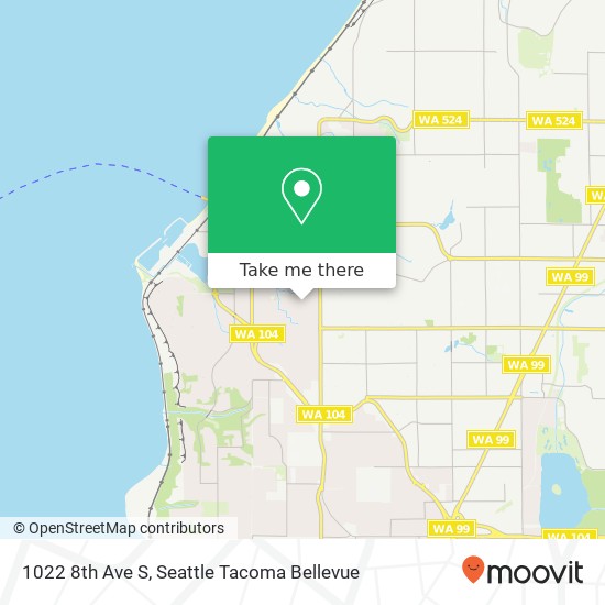 Mapa de 1022 8th Ave S, Edmonds, WA 98020