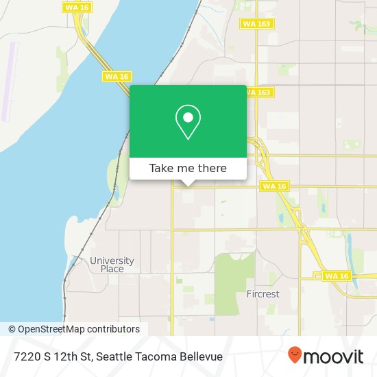 Mapa de 7220 S 12th St, Tacoma, WA 98465