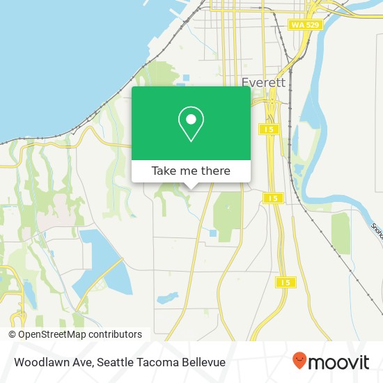 Mapa de Woodlawn Ave, Everett, WA 98203