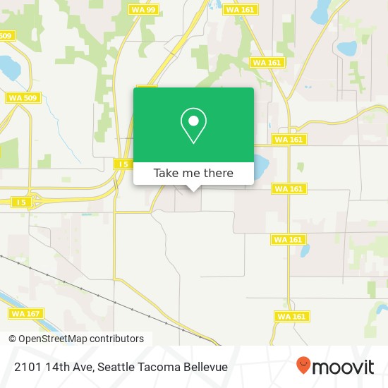 Mapa de 2101 14th Ave, Milton, WA 98354