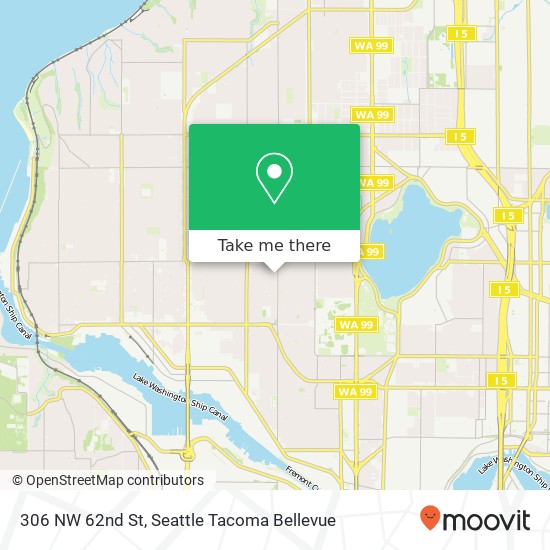 Mapa de 306 NW 62nd St, Seattle, WA 98107