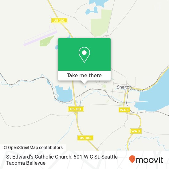 Mapa de St Edward's Catholic Church, 601 W C St