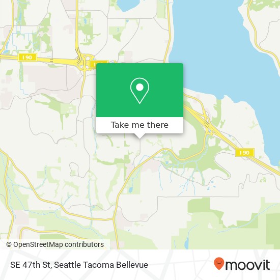 Mapa de SE 47th St, Bellevue, WA 98006