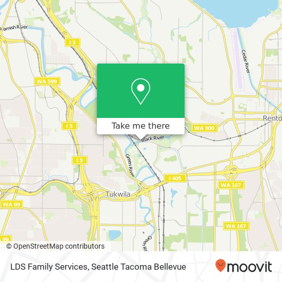 Mapa de LDS Family Services, 1201 Monster Rd SW