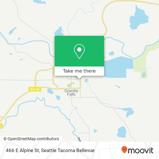 Mapa de 466 E Alpine St, Granite Falls, WA 98252