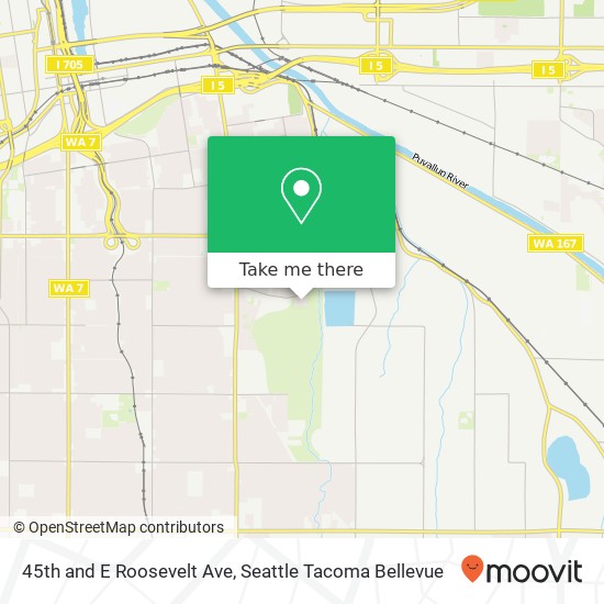 45th and E Roosevelt Ave, Tacoma, WA 98404 map