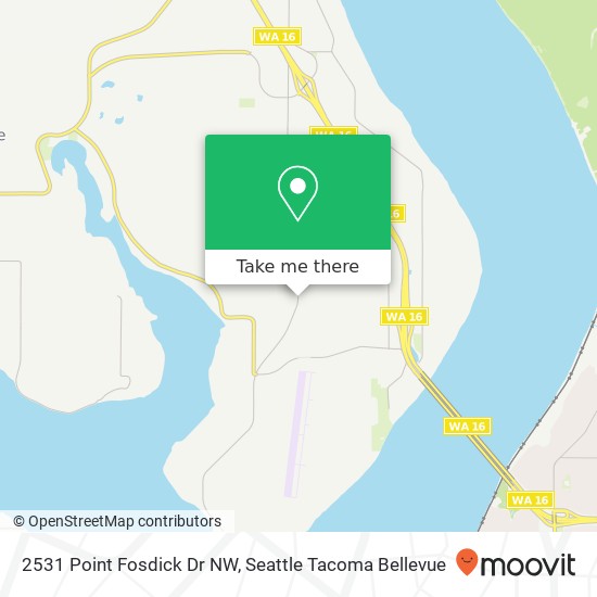 Mapa de 2531 Point Fosdick Dr NW, Gig Harbor, WA 98335