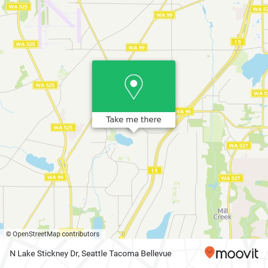 Mapa de N Lake Stickney Dr, Everett, WA 98204