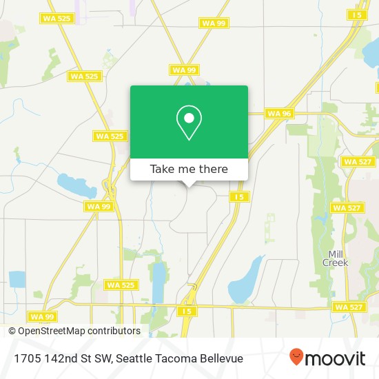 Mapa de 1705 142nd St SW, Lynnwood, WA 98087