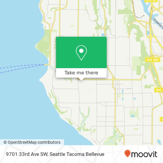 Mapa de 9701 33rd Ave SW, Seattle, WA 98126