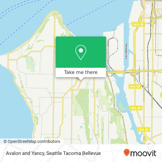 Mapa de Avalon and Yancy, Seattle, WA 98126