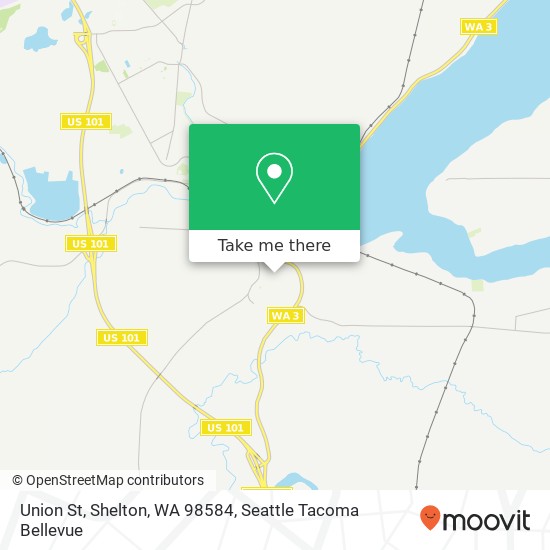 Mapa de Union St, Shelton, WA 98584