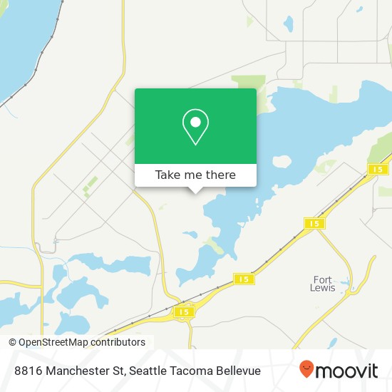 Mapa de 8816 Manchester St, Tacoma, WA 98433