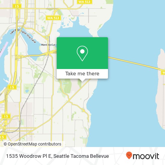 Mapa de 1535 Woodrow Pl E, Seattle, WA 98112