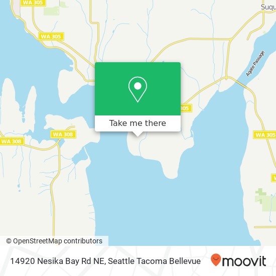 Mapa de 14920 Nesika Bay Rd NE, Poulsbo, WA 98370