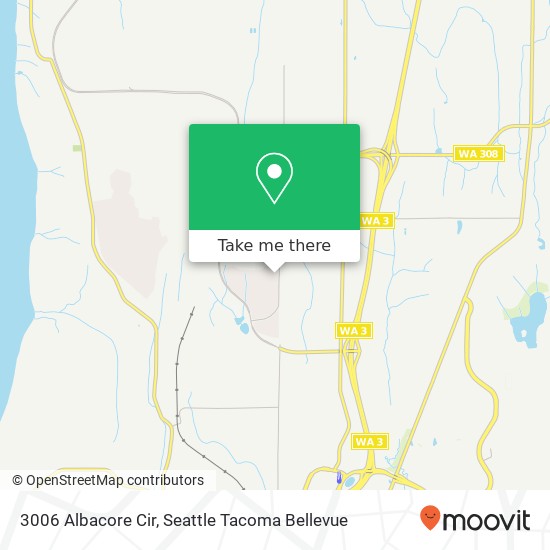 Mapa de 3006 Albacore Cir, Silverdale, WA 98315