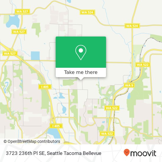 Mapa de 3723 236th Pl SE, Bothell, WA 98021