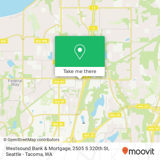 Mapa de Westsound Bank & Mortgage, 2505 S 320th St