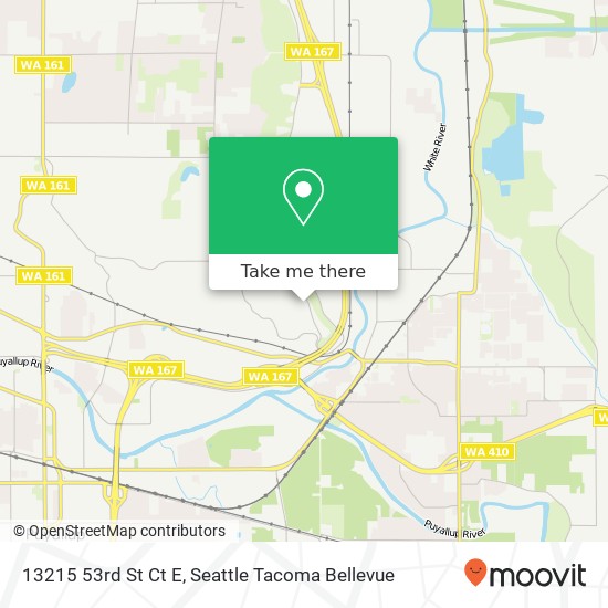 Mapa de 13215 53rd St Ct E, Edgewood, WA 98372