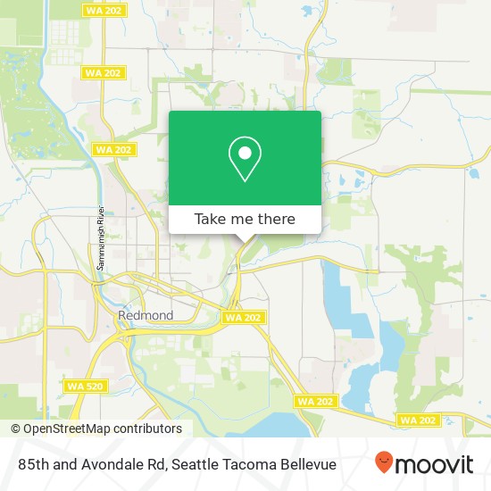 Mapa de 85th and Avondale Rd, Redmond, WA 98052