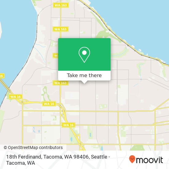 18th Ferdinand, Tacoma, WA 98406 map