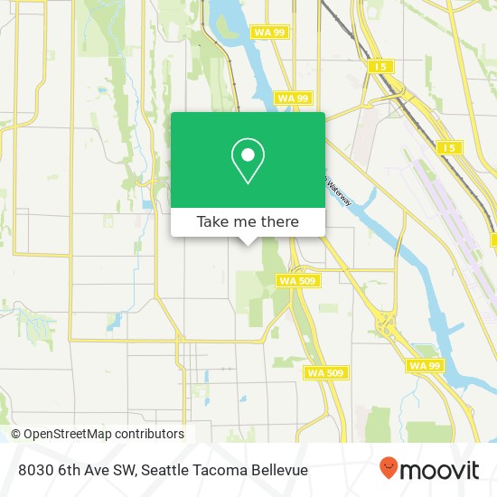Mapa de 8030 6th Ave SW, Seattle, WA 98106