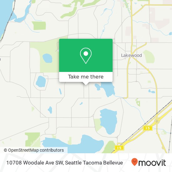 Mapa de 10708 Woodale Ave SW, Lakewood, WA 98498