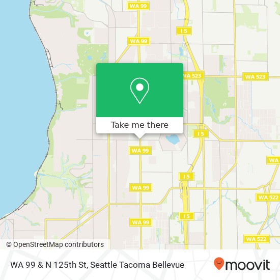 Mapa de WA 99 & N 125th St, Seattle, WA 98133