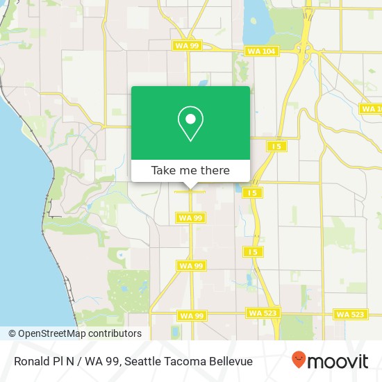 Mapa de Ronald Pl N / WA 99, Shoreline, WA 98133