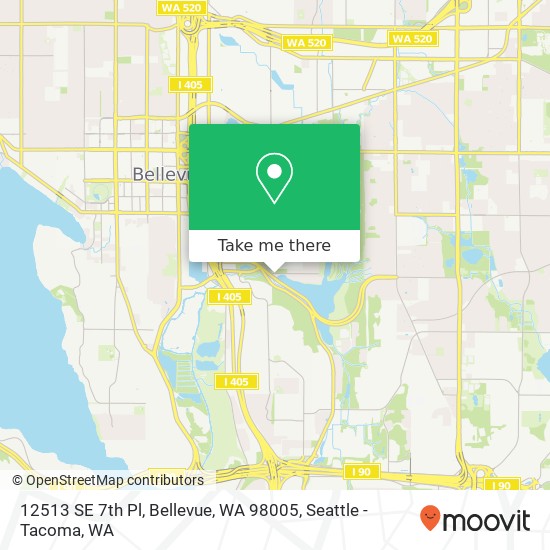 Mapa de 12513 SE 7th Pl, Bellevue, WA 98005