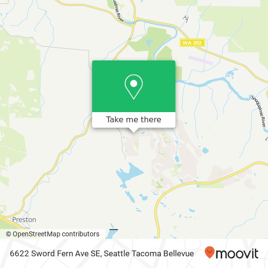 Mapa de 6622 Sword Fern Ave SE, Snoqualmie, WA 98065