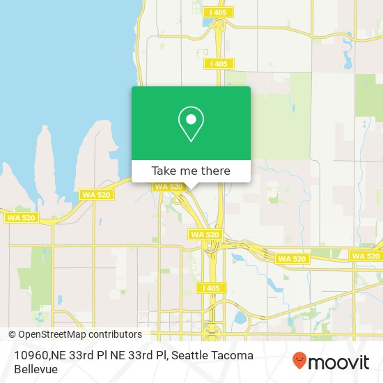 Mapa de 10960,NE 33rd Pl NE 33rd Pl, Bellevue, WA 98004