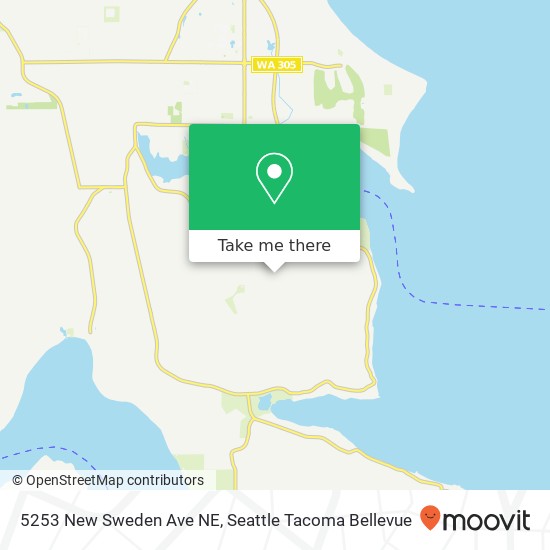 Mapa de 5253 New Sweden Ave NE, Bainbridge Island, WA 98110