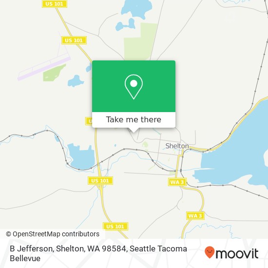 Mapa de B Jefferson, Shelton, WA 98584