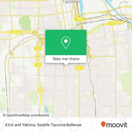 Mapa de 43rd and Yakima, Tacoma, WA 98418