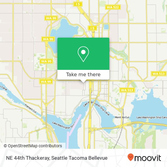 Mapa de NE 44th Thackeray, Seattle, WA 98105