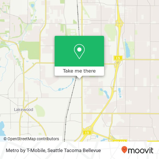 Mapa de Metro by T-Mobile, 8012 S Tacoma Way