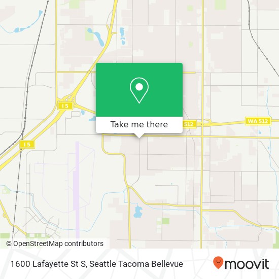 Mapa de 1600 Lafayette St S, Tacoma, WA 98444