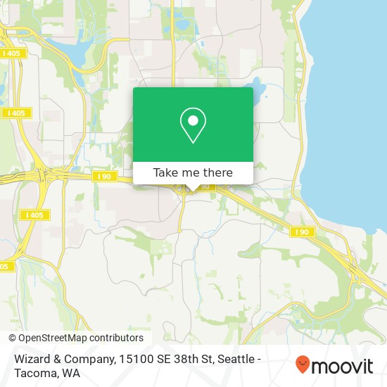Mapa de Wizard & Company, 15100 SE 38th St