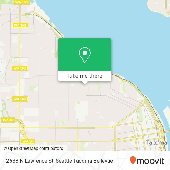 Mapa de 2638 N Lawrence St, Tacoma, WA 98407