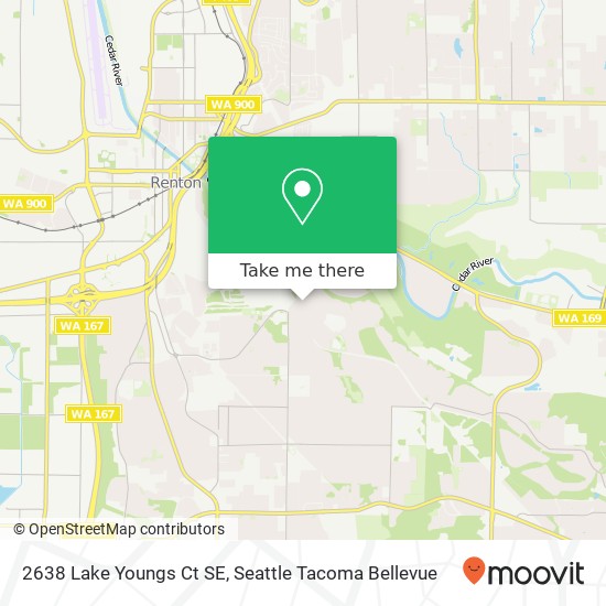 Mapa de 2638 Lake Youngs Ct SE, Renton, WA 98058