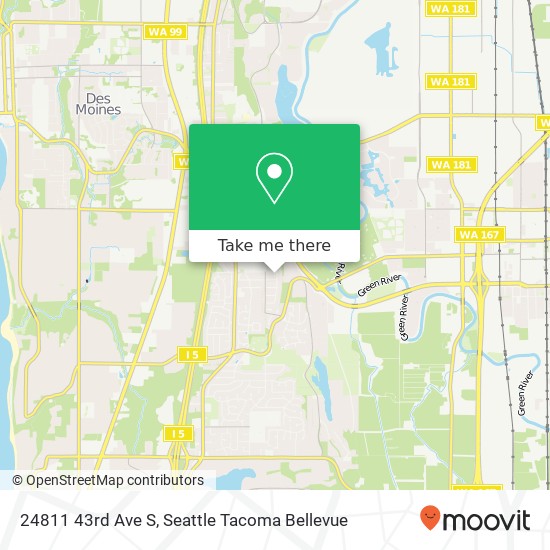 Mapa de 24811 43rd Ave S, Kent, WA 98032