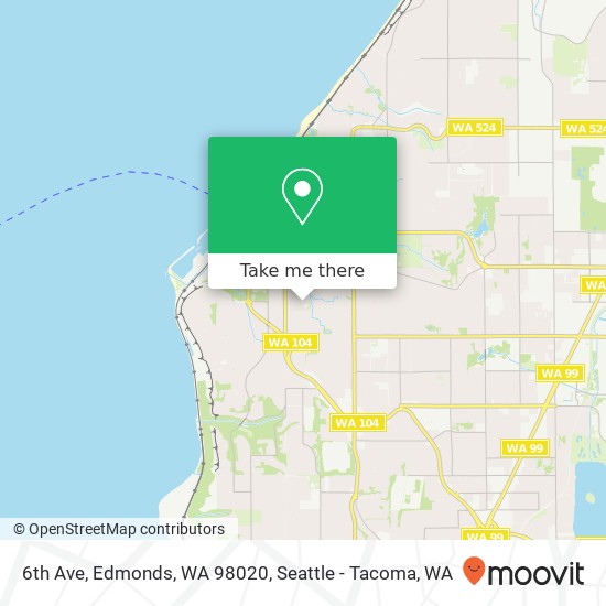 Mapa de 6th Ave, Edmonds, WA 98020