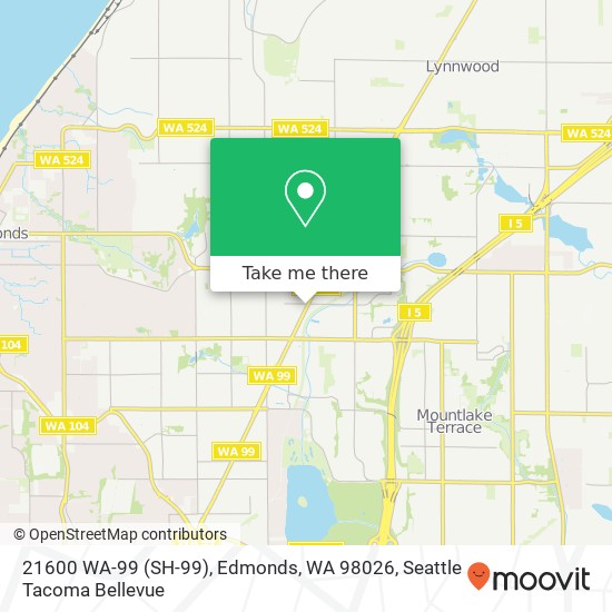 Mapa de 21600 WA-99 (SH-99), Edmonds, WA 98026