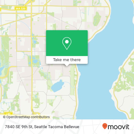 Mapa de 7840 SE 9th St, Bellevue, WA 98008