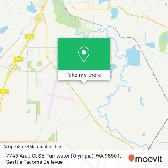 Mapa de 7745 Arab Ct SE, Tumwater (Olympia), WA 98501