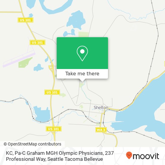 Mapa de KC, Pa-C Graham MGH Olympic Physicians, 237 Professional Way