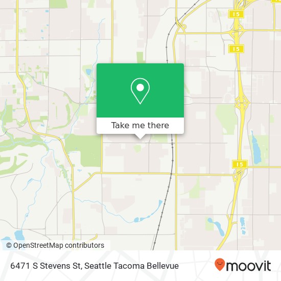 Mapa de 6471 S Stevens St, Tacoma, WA 98409