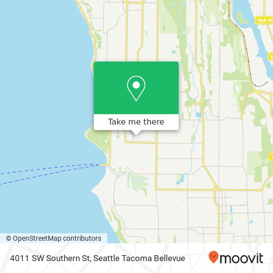 Mapa de 4011 SW Southern St, Seattle, WA 98136
